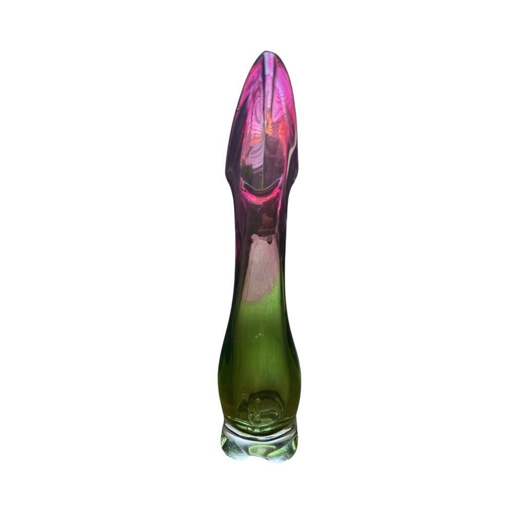 Vintage Murano Pink to Green Italian Vase - Picture 5 of 5